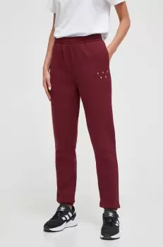 Casall pantaloni de trening culoarea bordo, neted imagine