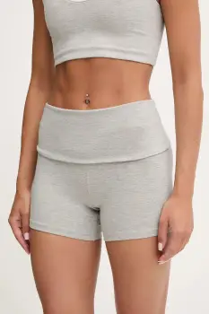 Casall pantaloni scurti de yoga Sublime culoarea gri, melanj, high waist, 25252 imagine