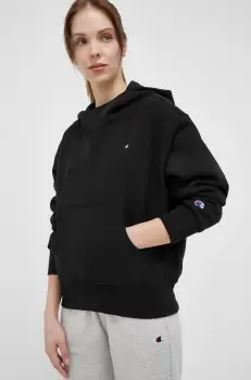 Champion bluza femei, culoarea negru, cu gluga, neted imagine