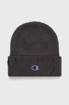 Champion caciula de lana culoarea gri, de lana, din tesatura neteda imagine