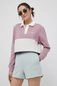 Champion pantaloni scurti femei, culoarea verde, cu imprimeu, high waist imagine