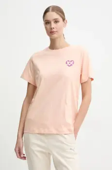 Champion tricou din bumbac femei, culoarea portocaliu, 117497 imagine