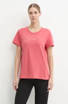 Champion tricou din bumbac femei, culoarea rosu, 117650 imagine