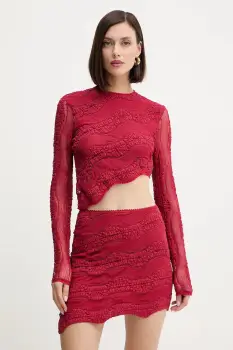 Charo Ruiz Ibiza bluza culoarea rosu, uni, 257103 imagine