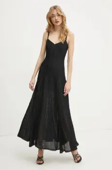 Charo Ruiz Ibiza rochie Devi culoarea negru, maxi, evazati, 255612 imagine