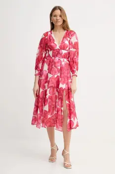 Charo Ruiz Ibiza rochie Fata culoarea roz, midi, evazati, 252615 imagine