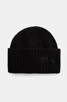 Chiara Ferragni caciula culoarea negru, 77SBZK32 imagine