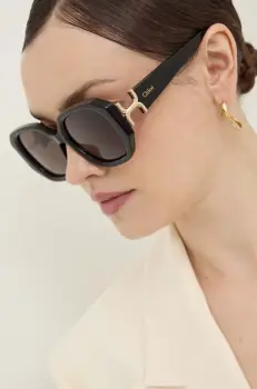 Chloe ochelari de soare femei, culoarea negru, CH0236S imagine