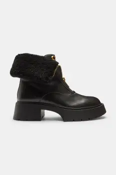 Coach botine Leah Platform culoarea negru, cu toc plat, CCH86 imagine
