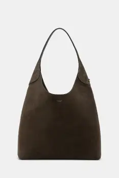Coach geanta de mana din piele intoarsa Brooklyn culoarea verde, CW636 imagine