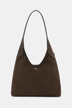 Coach geanta de mana din piele intoarsa Brooklyn culoarea verde, CW637 imagine