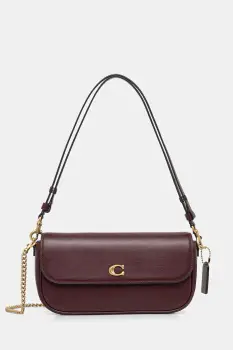 Coach geanta de piele Brook culoarea bordo, CAN90 imagine