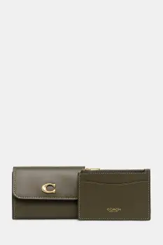 Coach portofel de piele culoarea negru, CZ111 imagine