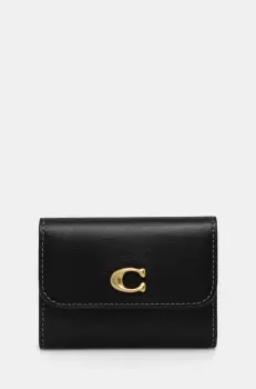 Coach portofel de piele femei, culoarea negru, CZ111 imagine