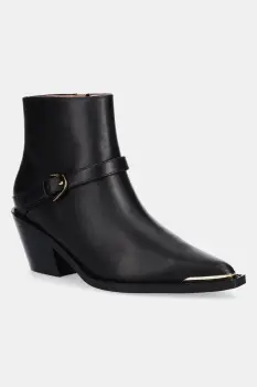 Coccinelle cizme de piele culoarea negru, cu toc drept, E4 TVK 31 02 01 001 imagine