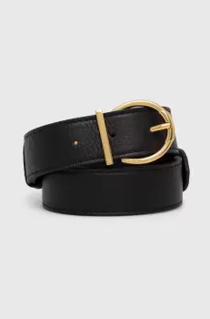 Coccinelle curea de piele femei, culoarea negru imagine