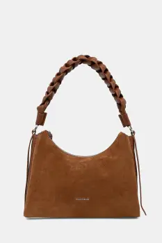 Coccinelle geanta de mana din piele intoarsa BOHEME SUEDE BIMATERIAL culoarea maro, E1.P6P.13.03.01 imagine