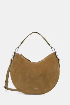 Coccinelle geanta de mana din piele intoarsa COCCINELLESUNUP SUEDE culoarea maro, E1 QKG 13 01 01 imagine