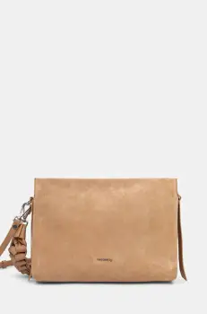 Coccinelle geanta de mana din piele intoarsa culoarea maro, E1 P6P 19 02 01 imagine