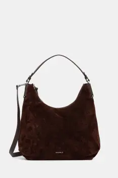 Coccinelle geanta de mana din piele intoarsa REBEKKA SUEDE culoarea maro, E1.T96.13.01.01 imagine