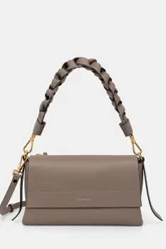 Coccinelle geanta de piele BOHEME GRANA DOUBLE culoarea bej, E1.M50.12.01.01 imagine