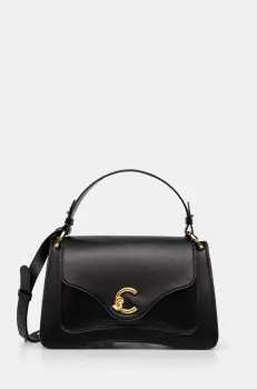 Coccinelle geanta de piele culoarea negru, E1 SSK 18 01 01 imagine