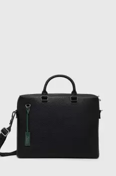 Coccinelle geanta pentru laptop din piele culoarea negru imagine