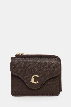 Coccinelle portofel de piele COCCINELLE C-ME culoarea maro, E2.SSL.17.B6.21 imagine