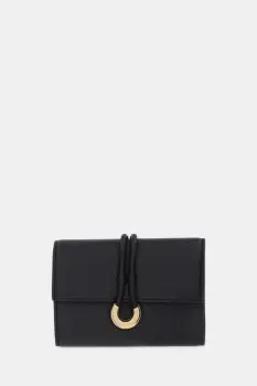 Coccinelle portofel de piele COCCINELLELISBET SOFT culoarea negru, E2.T1I.11.D6.01 imagine