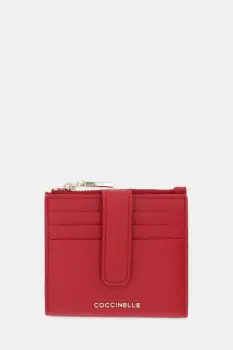 Coccinelle portofel de piele culoarea rosu, E2 MW5 11 F7 01 imagine