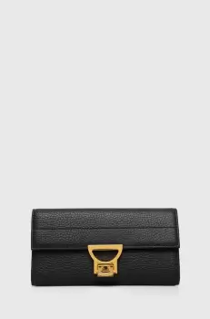 Coccinelle portofel de piele femei, culoarea negru imagine