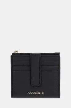 Coccinelle portofel de piele femei, culoarea negru, E2 MW5 11 F7 01 imagine