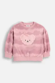 Coccodrillo bluza bebe culoarea roz, cu imprimeu, TEDDY BEAR GIRL NEWBORN imagine