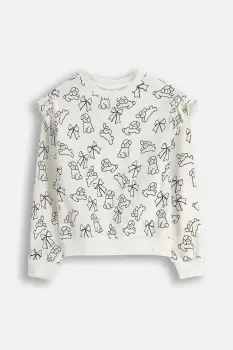 Coccodrillo bluza copii culoarea bej, cu imprimeu, FROSTING PUDDLE GIRL KIDS imagine