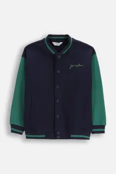 Coccodrillo bluza copii culoarea bleumarin, cu gluga, uni, YETI BOY KIDS imagine