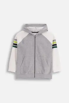 Coccodrillo bluza copii culoarea gri, cu gluga, cu imprimeu, ACADEMY BOY JUNIOR imagine