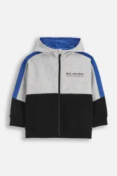 Coccodrillo bluza copii culoarea gri, cu gluga, cu imprimeu, CITY BUILDER BOY KIDS imagine