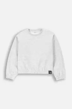 Coccodrillo bluza copii culoarea gri, neted, MYSTIC NATURE GIRL JUNIOR imagine