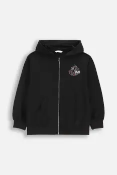 Coccodrillo bluza copii culoarea negru, cu gluga, cu imprimeu, RAVE GIRL JUNIOR imagine