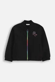 Coccodrillo bluza copii culoarea negru, cu gluga, cu imprimeu, RAVE GIRL KIDS imagine