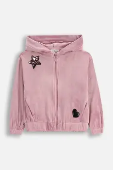 Coccodrillo bluza copii culoarea roz, cu gluga, uni, CRAFT PUNK GIRL KIDS imagine