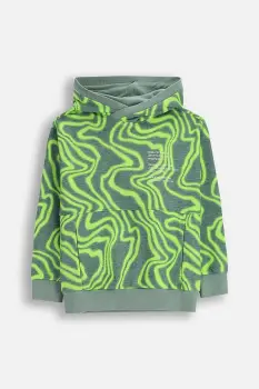 Coccodrillo bluza copii culoarea verde, cu gluga, cu model, X-RAY VISION BOY JUNIOR imagine