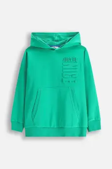 Coccodrillo bluza copii culoarea verde, cu gluga, EVERYDAY BOY imagine