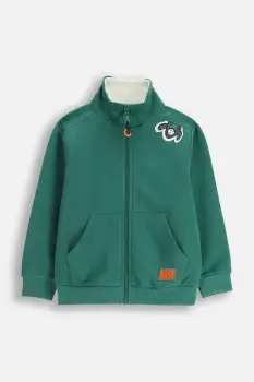 Coccodrillo bluza copii culoarea verde, uni, YETI BOY KIDS imagine