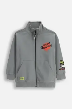Coccodrillo bluza culoarea gri, uni, SPORTS BOY KIDS imagine