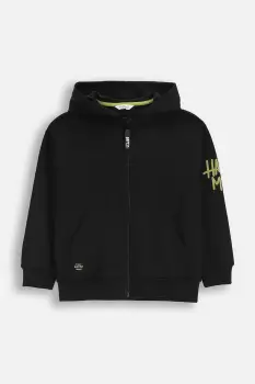 Coccodrillo bluza culoarea negru, cu gluga, uni, SPORTS BOY JUNIOR imagine