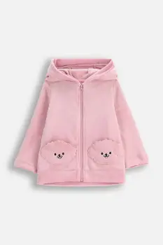 Coccodrillo bluza culoarea roz, cu gluga, uni, HAPPY PUPPY GIRL NEWBORN imagine