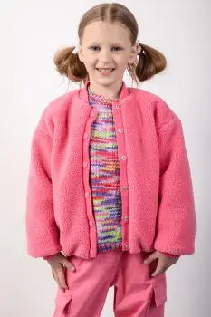 Coccodrillo bluza culoarea roz, uni, RAVE GIRL KIDS imagine