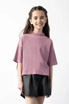 Coccodrillo bluza de bumbac pentru copii roz neted CRAFT PUNK GIRL JUNIOR imagine