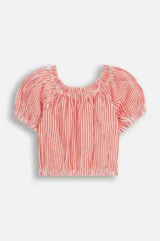 Coccodrillo bluza din bumbac culoarea rosu, cu imprimeu, HOLIDAY SPLASH GIRL JUNIOR imagine